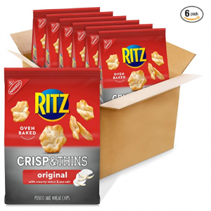 Ritz 奶油洋葱海盐口味薄脆饼干 7.1oz 6包 @ Amazon
