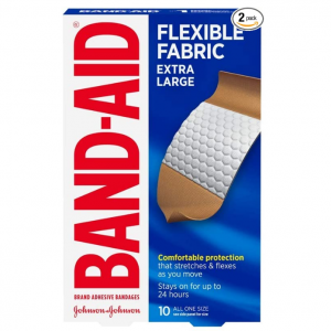 Band-Aid Brand Adhesvie Bandages Flexible Fabric, Extra Large, 10 Count (Pack of 2) @ Amazon