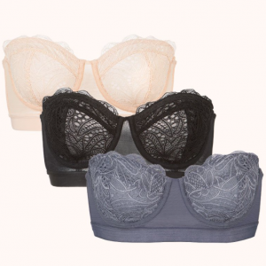 Extra 15% Off The Lace Strapless Bra Trio @ LIVELY