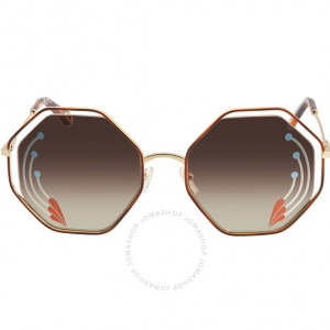 特价！JomaShop官网 Chloe棕色渐变多边形太阳镜热卖