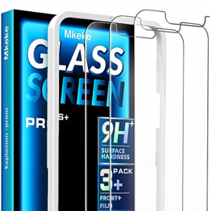 Mkeke iPhone 13 Screen Protector/iPhone 13 Pro Glass Screen Protector for $4.99 @Amazon