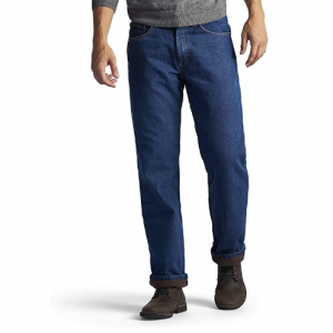 Lee Men's Fleece and Flannel Lined Relaxed-Fit Straight-Leg Jeans $18.9