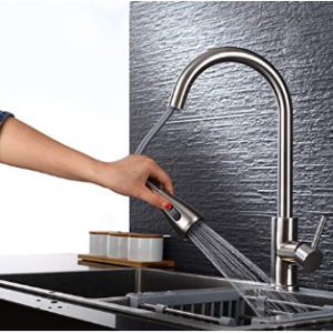 TYIMOK Kitchen Faucet with Pull Down Sprayer Brushed Nickel $20.07