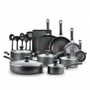 T-fal B087SKDW 红点不粘锅锅具厨具20件套 @ Walmart
