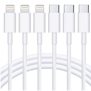 $4 off USB C to Lightning Cable 3Pack 6FT @Amazon