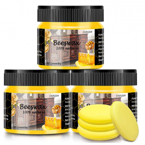 2.8折！CARGEN 多用途天然蜂蜡家具地板抛光剂3罐+4块海绵 @ Amazon