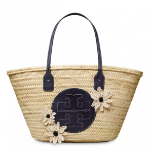 Extra 30% Off Tory Burch Ella Floral Straw Basket Tote @ Bloomingdale's