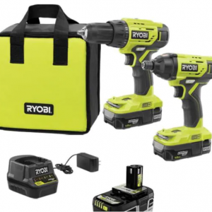 57% off RYOBI ONE+ 18V Cordless 2-Tool Combo Kit with accessories @Home Depot