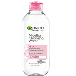 Garnier SkinActive Micellar Cleansing Water, For All Skin Types, 13.5 Fl Oz @ Amazon 
