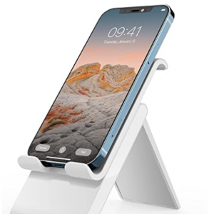 $9 off Adjustable Cell Phone Stand，SAIJI Foldable Desktop Phone Holder Cradle Dock @Amazon