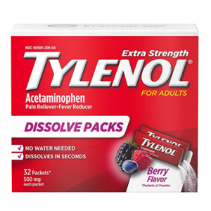 Tylenol 強力退燒止痛衝劑 32包 漿果味 @ Amazon