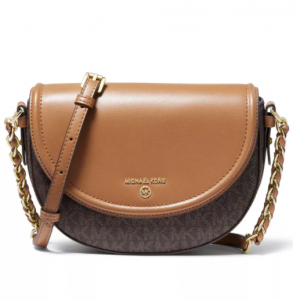 Macy's官网 MICHAEL Michael Kors Signature 老花半圆马鞍包45折热卖
