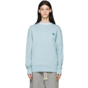 SSENSE官网精选ACNE STUDIOS蓝色笑脸卫衣优惠