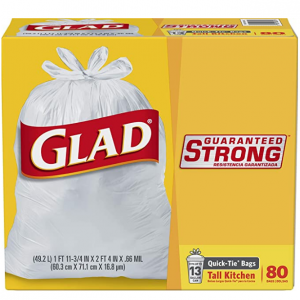 Glad 13加仑厨房垃圾袋 80个 @ Amazon