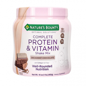 Nature's Bounty Complete Protein & Vitamin Shake Mix with Collagen & Fiber, 1 lb @ Amazon
