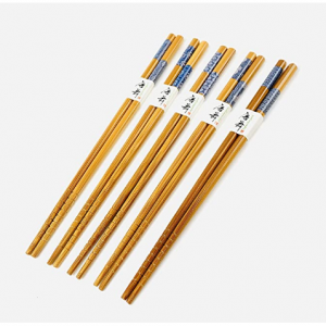 JapanBargain 天然竹筷子5双 @ Amazon