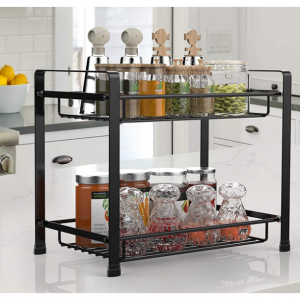 F-color 双层金属收纳架 厨房整洁就靠它 @ Amazon