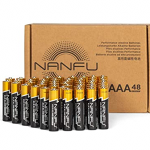 Amazon - NANFU 高表现系列 AAA 7号一次性电池 48粒装，立减$8