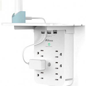 Amazon - Mifaso 6孔插线板 + 2 USB充电器 + 1个Type C 插座，现价$11.55(原价$16.99)