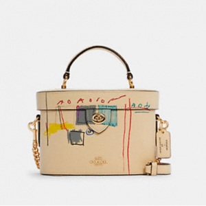 Coach Outlet官網 Coach X Jean Michel Basquiat Kay盒子包3折熱賣 