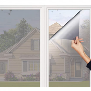 HooTown 单向隐私防紫外线窗户膜 (银色，17.7 Inch x 6.5 Feet) @ Amazon