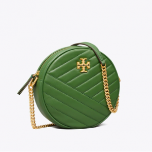Tory Burch Kira Chevron 绿色小圆饼单肩斜挎包7折热卖