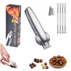 Bili-silly 304不锈钢胡桃夹/板栗夹/核桃夹 送护甲器+4个小叉子