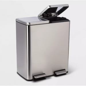 5.5折！Made By Design 脚踏式不锈钢分类垃圾桶 60L @ Target