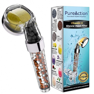 PureAction 維C過濾淋浴噴頭套裝 軟化水質拯救脫發 @ Amazon