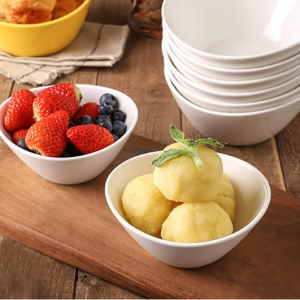 KitchenTour 陶瓷曲线甜品碗 6个装 10 oz @ Amazon