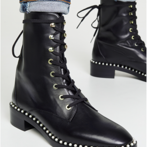 Shopbop官网 Stuart Weitzman Sondra 珍珠马丁靴8折促销
