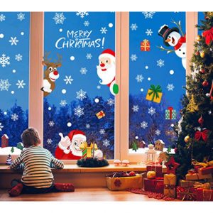 218 Pcs Christmas Window Clings Double-Side $5.99, 20 cm x 30 cm