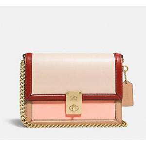 Coach 女款拼色小方包，7折