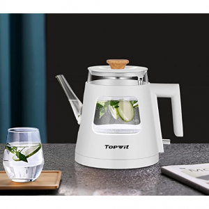Topwit 电热水壶 带可拆卸不锈钢茶叶滤芯 1L @ Amazon