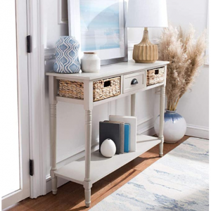 Safavieh 素雅灰三抽屉装饰边桌 、玄关桌 @ Amazon