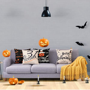 joybest Halloween Pillow Covers, 18×18 Inch Trick or Treat Throw Pillow Case, 4 Pack @ Amazon