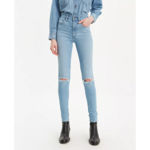 Levi's 女士高腰破洞牛仔裤
