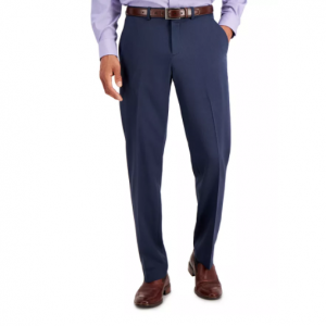 Perry Ellis Portfolio Men's Modern-Fit Subtle Check Performance Dress Pants $17.99 