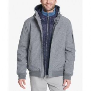 Tommy Hilfiger Soft-Shell Hooded Bomber Jacket with Bib $69.99 shipped 