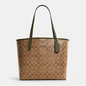 49% Off Coach City Tote In Signature Canvas @ Coach Outlet CA