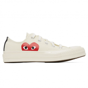 COMME DES GARÇONS PLAY Off-White Converse Edition Half Heart Chuck 70 Low Sneakers