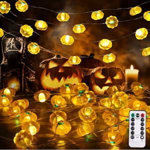 Huttoly Pumpkin String Lights, Fall Decorations Halloween Decorations @ Amazon