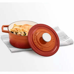 Martha Stewart Collection Enameled Cast Iron 2-Qt. Round Covered Dutch Oven, Assoretd Color@Macy's