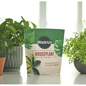 Miracle-Gro Houseplant Potting Mix: Fertilized, Perlite Soil, 4 qt. @ Amazon