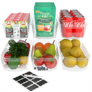 Simple Gourmet 冰箱收纳格 6件套 送标签+粉笔 @ Amazon