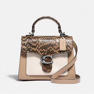 Extra 20% Off Coach Tabby Top Handle 20 In Colorblock With Snakeskin Detail @ Coach Outlet