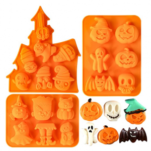 Homyplaza 3PCS Halloween Silicone Baking Molds @ Amazon