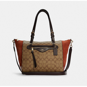 74% Off Coach Kleo Carryall In Signature Canva @ Coach Outlet