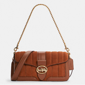 62% Off Coach Georgie Shoulder Bag With Linear Quiltiing @ Coach Outlet