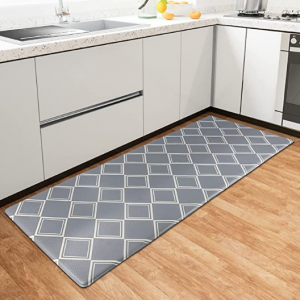Kitsure Kitchen Rug, Waterproof & Non-Slipping Kitchen Mat for Floor, 17.3'' x 47'', Grey @ Amazon